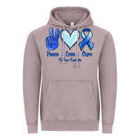 Vintage Zinc Peace Love Cure Colon Cancer Vintage Hoodie - Jasminsmagicworld