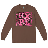 Chestnut Western Hope Breast Cancer Awareness Ribbon Long Sleeve Tee - LillyAllenDesigns