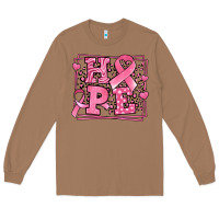 Toasted Coconut Western Hope Breast Cancer Awareness Ribbon Long Sleeve Tee - LillyAllenDesigns