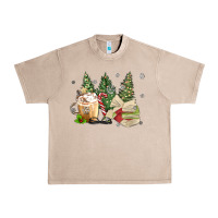 French Oak christmas coffee and book Urban Heavy Tee - MaliasSmallBusiness