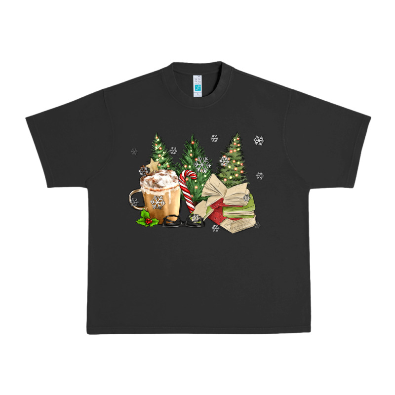 Christmas Coffee And Book Urban Heavy Tee by MaliasSmallBusiness | Teevron