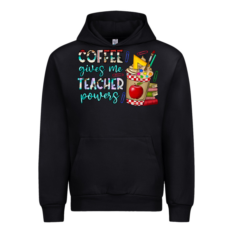Coffee Gives Me Teacher Powers Urban Hoodie by CowhideDigitalArt | Teevron