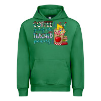 Emerald Coffee Gives Me Teacher Powers Urban Hoodie - CowhideDigitalArt
