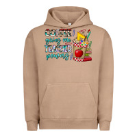 Pigment Burro Coffee Gives Me Teacher Powers Urban Hoodie - CowhideDigitalArt