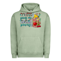 Pigment Oil Green Coffee Gives Me Teacher Powers Urban Hoodie - CowhideDigitalArt
