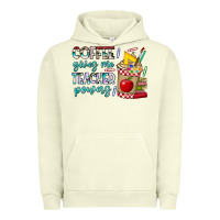 Pigment Pistachio Coffee Gives Me Teacher Powers Urban Hoodie - CowhideDigitalArt