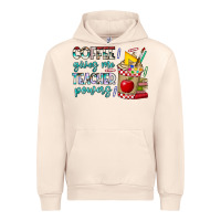 Sandshell Coffee Gives Me Teacher Powers Urban Hoodie - CowhideDigitalArt