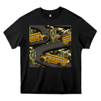 Black cactus camouflage school bus seamless pattern Heavy Core Tee - BundleAndBundleShop