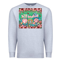 Heather Grey Easter gnomes Premium Sweatshirt - OliviaCreatesArt