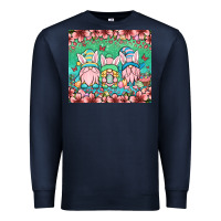 Navy Easter gnomes Premium Sweatshirt - OliviaCreatesArt