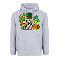 Heather Grey Arkansas map St. Patrick's Heavyweight Hoodie - CowGirlArtShop