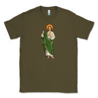 Army Green san judas Classic Tee - JahusDesignShop