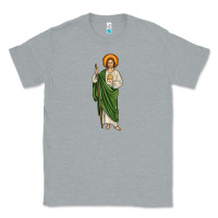 Heather Grey san judas Classic Tee - JahusDesignShop