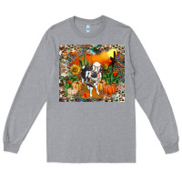 Heather Grey Fall baby cow Long Sleeve Tee - RanaPortraitStore