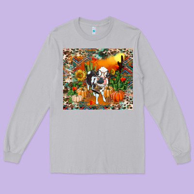 Fall Baby Cow Long Sleeve Tee Designed By Ranaportraitstore