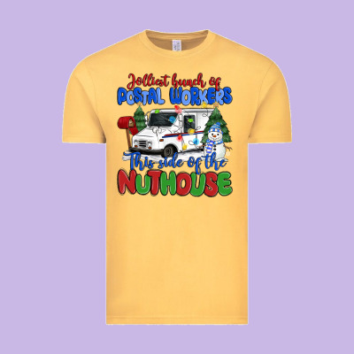 Jolliest Bunch Of Postal Workers This Side Of The Vintage Tee Designed By Maliassmallbusiness