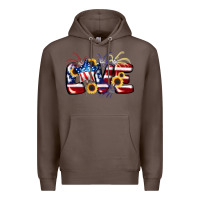 Coffee Love 4th of july Premium Hoodie - CowGirlArtShop