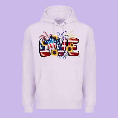 Love 4th Of July Premium Hoodie Designed By Cowgirlartshop