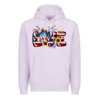 Lilac Love 4th of july Premium Hoodie - CowGirlArtShop