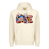 Sandshell Love 4th of july Premium Hoodie - CowGirlArtShop