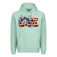 Seafoam Love 4th of july Premium Hoodie - CowGirlArtShop