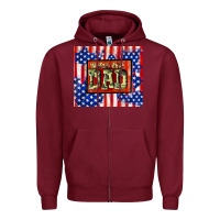 Burgundy world best dad Zipper Hoodie - TumblerDesignByShophia