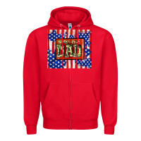 Red world best dad Zipper Hoodie - TumblerDesignByShophia