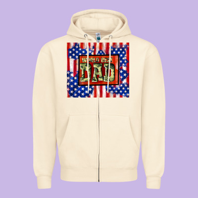 World Best Dad Zipper Hoodie Designed By Tumblerdesignbyshophia