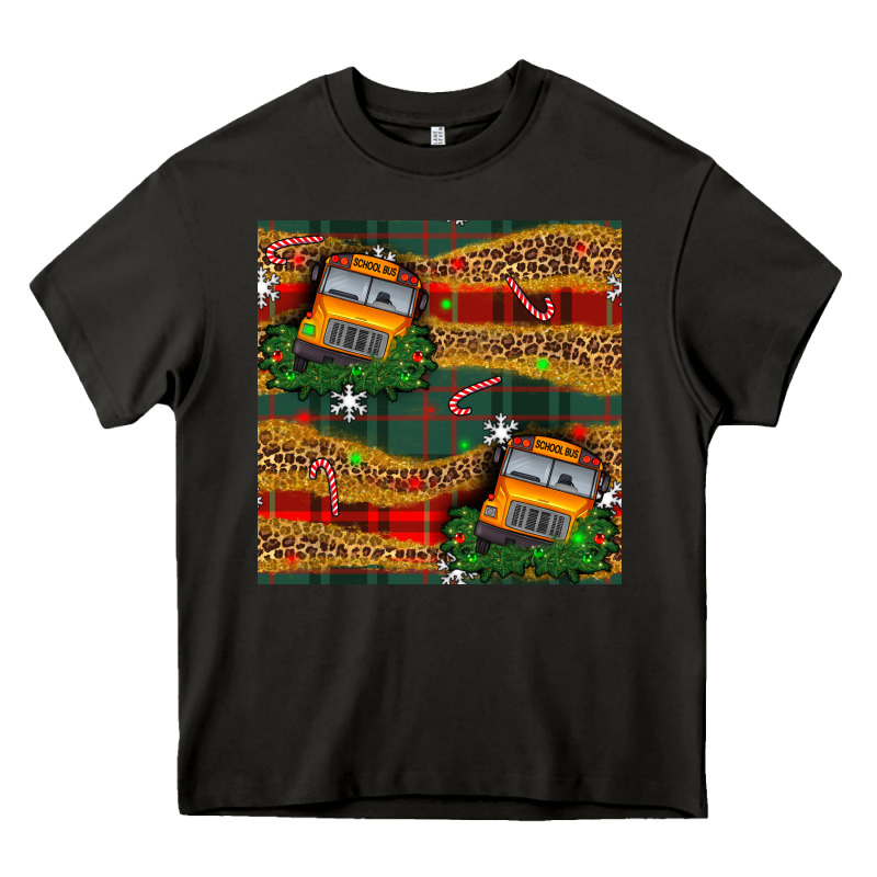 Christmas School Bus Seamless Pattern Heavy Core Tee by BundleAndBundleShop | Teevron