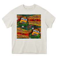 Cream christmas school bus seamless pattern Heavy Core Tee - BundleAndBundleShop