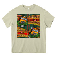 Mossy christmas school bus seamless pattern Heavy Core Tee - BundleAndBundleShop