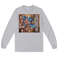 Moon Dust Western Reel Cool Dad American Flag Bass Long Sleeve Tee - LillyAllenDesigns