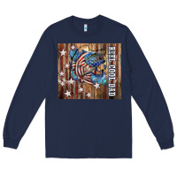 Navy Western Reel Cool Dad American Flag Bass Long Sleeve Tee - LillyAllenDesigns