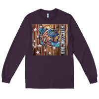 Plum Western Reel Cool Dad American Flag Bass Long Sleeve Tee - LillyAllenDesigns