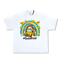 White bus driver rainbow Urban Heavy Tee - NancyCooperArtShop