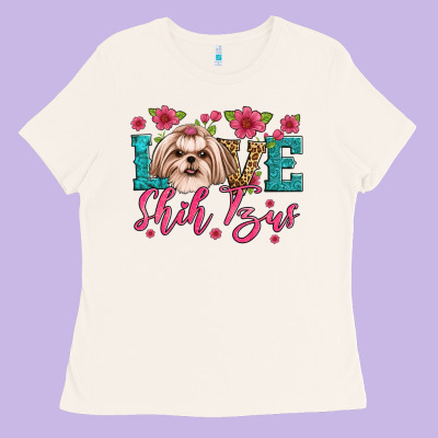 Love Shih Tzus Ladies Tee Designed By Artiststas