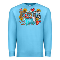 Ocean Blue ekg tech Premium Sweatshirt - OliviaCreatesArt