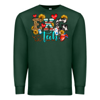 Sports Green ekg tech Premium Sweatshirt - OliviaCreatesArt