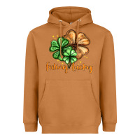 Meerkat Feeling lucky with clover Heavyweight Hoodie - HowdyJamesFarm