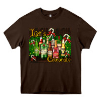 Chocolate Brown Christmas cocktail Heavy Core Tee - AdoDesignShop