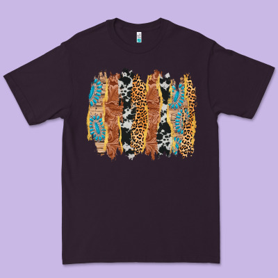 Western Brushstrokes Premium Tee Designed By Adodesignshop