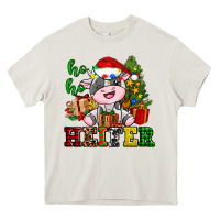 Cream ho ho heifer little cute christmas cow Heavy Core Tee - AdoDesignShop