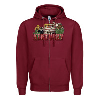 Burgundy Kentucky 4th of july Zipper Hoodie - HowdyJamesFarm
