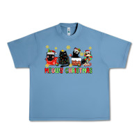 Pebble Blue meowy christmas cats Urban Heavy Tee - MaliasSmallBusiness