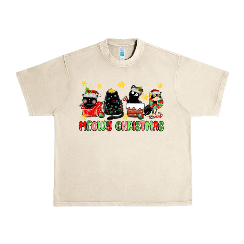 Meowy Christmas Cats Urban Heavy Tee by MaliasSmallBusiness | Teevron
