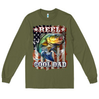 Army Green Reel Cool Dad Bass 4th of July Long Sleeve Tee - LillyAllenDesigns