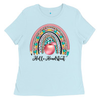 Baby Blue hello headstent Ladies Tee - JahusDesignShop