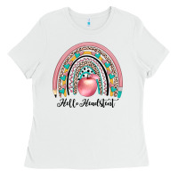 White hello headstent Ladies Tee - JahusDesignShop