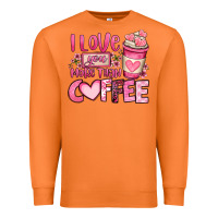 Carrot i love you more than coffee valentines day Premium Sweatshirt - OliviaCreatesArt