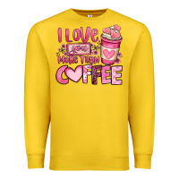 Lemon i love you more than coffee valentines day Premium Sweatshirt - OliviaCreatesArt